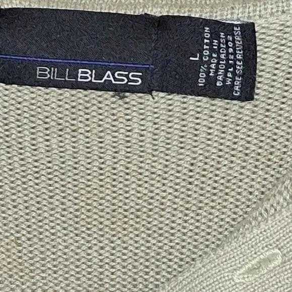 Bill Blass Sweatshirt With Black And White Stripe Large - Picture 1 of 3
